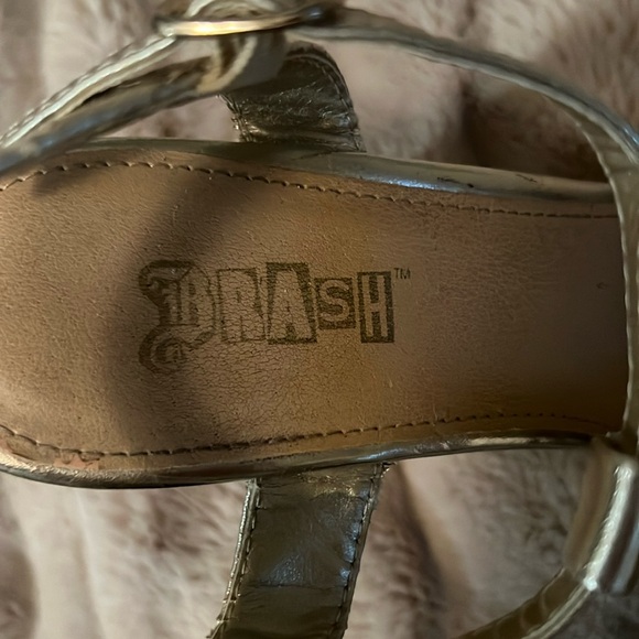 Brash gold cork platform sandal - Picture 4 of 4